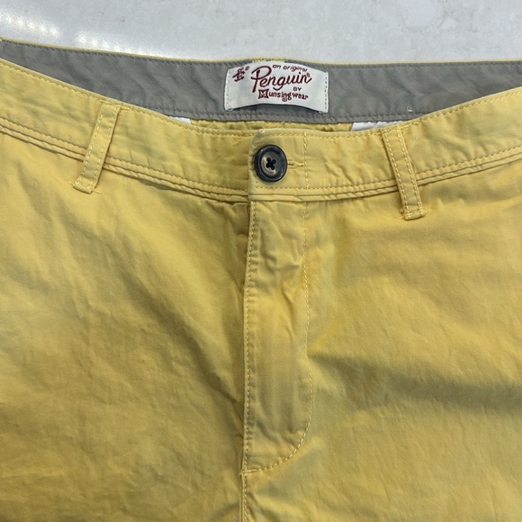 Men’s Penguin Yellow Shorts 36 Waist - Picture 2 of 2